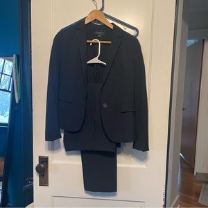 Ann Taylor petite Suit - matching navy straight pant and suit coat